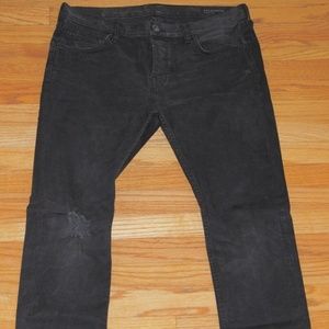 Allsaints Cigarette Skinny Knee Rip Jeans 34 waist